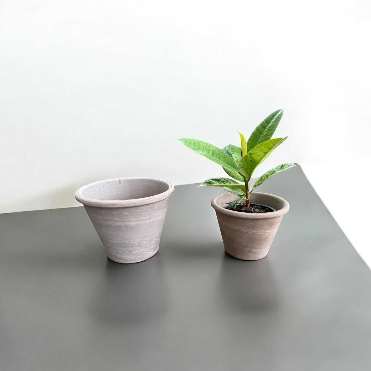 Vaso duo bianco grafite