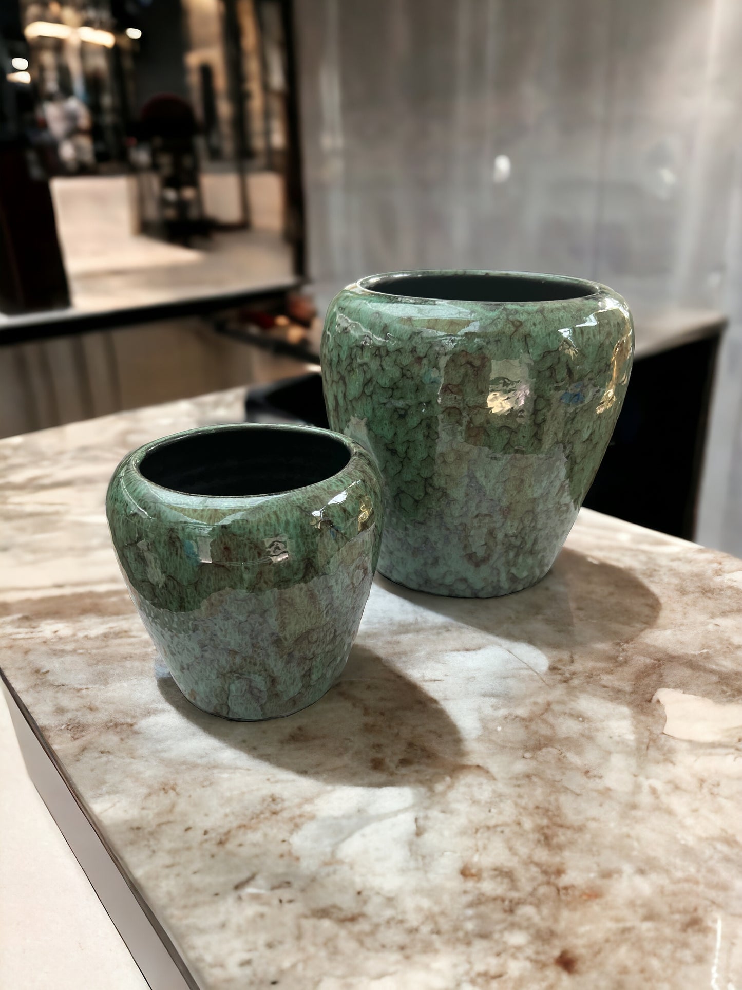 Vaso ceramica effetto marmo