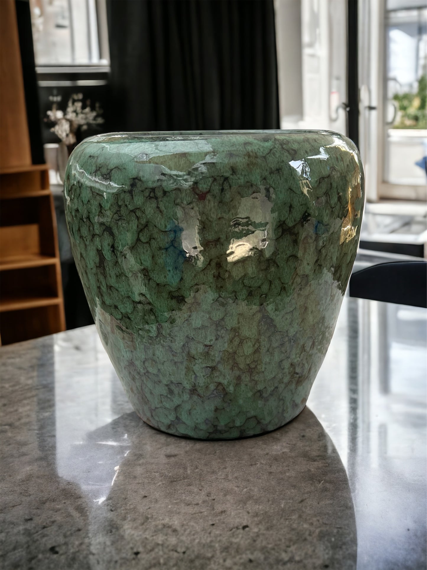 Vaso ceramica effetto marmo